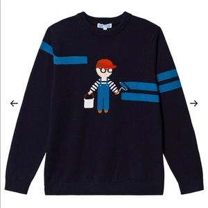 Jacadi Boys Navy Painter Sweater, NWT